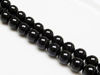 Picture of 10x10 mm, round, gemstone beads, onyx, black, A-grade