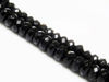 Picture of 5x8 mm, rondelle, gemstone beads, onyx, black, A-grade, faceted