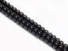 Image de 5x8 mm, perles rondelles, pierres gemmes, onyx, noir