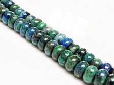Picture of 5x8 mm, rondelle, gemstone beads, chrysocolla, natural