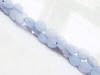 Picture of 6x8 mm, pebble, gemstone beads, chalcedony, blue, frosted