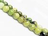 Picture of 8x8 mm, round, gemstone beads, chrysoprase, apple-green, natural