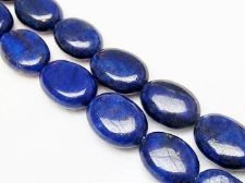 Image de 18x13 mm, perles ovales bombées, pierres gemmes, lapis lazuli