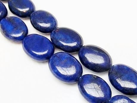 Picture of 18x13 mm, puffy oval, gemstone beads, lapis lazuli