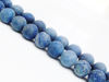 Picture of 10x10 mm, round, gemstone beads, lapis lazuli, frosted