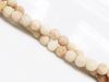 Picture of 6x6 mm, round, gemstone beads, sunstone, peachy yellow, natural, frosted