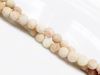 Picture of 6x6 mm, round, gemstone beads, sunstone, peachy yellow, natural, frosted