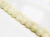 Picture of 8x8 mm, round, gemstone beads, moonstone, light beige white, natural