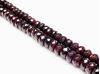 Picture of 5x8 mm, rondelle, gemstone beads, garnet, natural, faceted