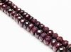 Picture of 5x8 mm, rondelle, gemstone beads, garnet, natural, faceted