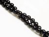 Picture of 6x6 mm, round, gemstone beads, black spinel, natural