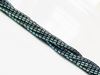Image de 2x2 mm, perles tubes, pierres gemmes, hématite, métallisée bleu vert