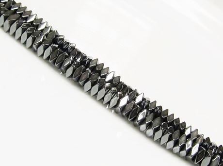 Picture of 2x4 mm, cuboid, gemstone beads, hematite