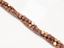 Picture of 3x3 mm, cube, gemstone beads, hematite, red brown metalized, frosted