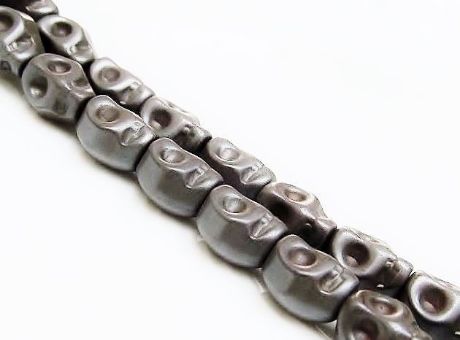 Image de 10x8 mm, perles tête de mort, pierres gemmes, hématite, dépolie