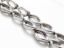 Afbeeldingen van 13x8x3 mm, gedraaide ruitvorm, edelsteen luskralen, hematiet, rhodium gemetalliseerd