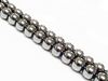 Picture of 8x8 mm, round, gemstone beads, hematite, A-grade