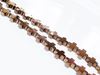 Picture of 8x8 mm, Greek cross, gemstone beads, hematite, red brown metalized