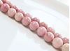 Picture of 8x8 mm, round, gemstone beads, rhodonite, natural