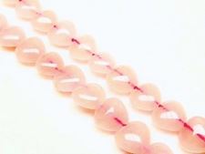 Image de 10x10x5 mm, perles coeurs arrondis, pierres gemmes, quartz rose, naturel, qualité B+