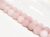 Picture of 10x10 mm, round, gemstone beads, rose quartz, natural, frosted