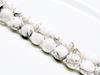 Image de 10x10 mm, perles rondes, pierres gemmes, howlite, blanche, naturelle