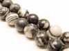Image de 10x10 mm, perles rondes, pierres gemmes, jaspe toile d'araignée, naturel