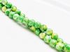 Image de 6x6 mm, perles rondes, pierres gemmes, howlite, jaune-vert