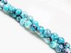 Picture of 6x6 mm, round, gemstone beads, howlite, blue