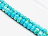 Picture of 5x8 mm, rondelle, gemstone beads, howlite, blue-yellow