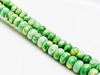 Picture of 4x6 mm, rondelle, gemstone beads, howlite, green-yellow