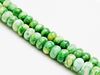 Image de 4x6 mm, perles rondelles, pierres gemmes, howlite, jaune-vert