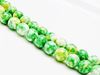 Image de 8x8 mm, perles rondes, pierres gemmes, howlite, jaune-vert