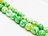 Image de 8x8 mm, perles rondes, pierres gemmes, howlite, jaune-vert