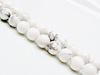 Picture of 8x8 mm, round, gemstone beads, howlite, white, natural