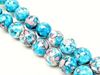 Picture of 8x8 mm, round, gemstone beads, howlite, blue