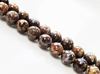 Image de 8x8 mm, perles rondes, pierres gemmes, jaspe océanique, jaune marron, naturel
