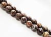 Picture of 8x8 mm, round, gemstone beads, ocean jasper, yellow brown, natural