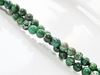 Picture of 6x6 mm, round, gemstone beads, impression jasper, A-grade, emerald green