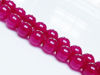 Image de 10x10 mm, perles rondes, pierres gemmes, jade, rose fuchsia, qualité A