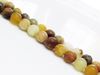 Picture of 8x8 mm, round, gemstone beads, Xiu jade, natural, frosted