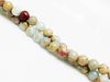 Picture of 6x6 mm, round, gemstone beads, impression jasper, natural