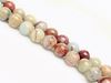 Picture of 8x8 mm, round, gemstone beads, impression jasper, natural