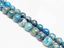 Afbeeldingen van 8x8 mm, rond, edelsteen kralen, impressie jaspis, blauw