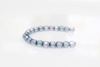 Picture of 3x3 mm, Czech faceted round beads, frosted crystal, translucent, light Montana blue luster