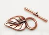 Picture of 26,5x13 mm, toggle clasp, philodendron leaf, JBB findings, copper-plated pewter