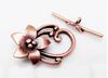 Picture of 19x13 mm, toggle clasp, lily flower, JBB findings, copper-plated brass