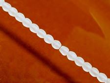 Afbeeldingen van 3x3 mm, Tsjechische ronde facetkralen, kristal, doorschijnend, mat