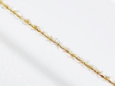 Image de 3x3 mm, perles à facettes tchèques rondes, cristal, transparent, doublé cuivre jaune