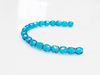 Picture of 3x3 mm, Czech faceted round beads, deep sky blue, transparent